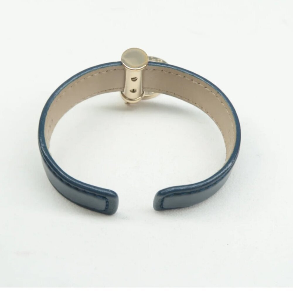 100% Authentic BVLGARI Leather Tag Cuff Bracelet - Picture 11 of 12